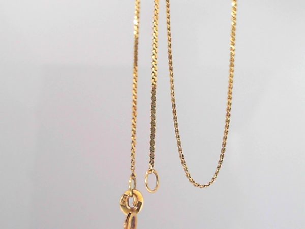 Yellow 14 Karat Micro Serpitine Chain Length 16