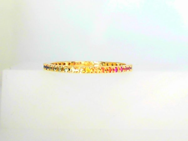 Lady's Yellow 18 Karat Anniversary Style Fashion Ring Size 5.75 - Image 2