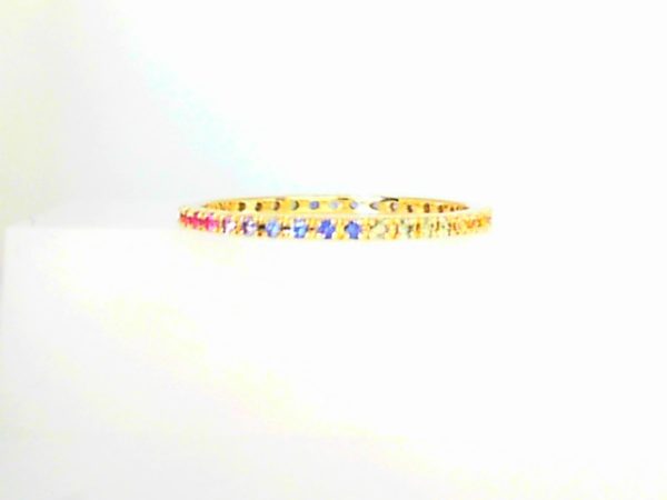 Lady's Yellow 18 Karat Anniversary Style Fashion Ring Size 5.75