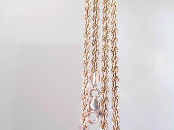 3mm Rope Chain sterling silver 18" lobster clasp